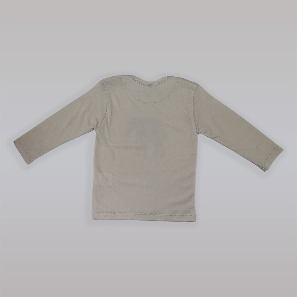 Les Enfantines Mist Elephant Print Long Sleeve Manchot Baby Top