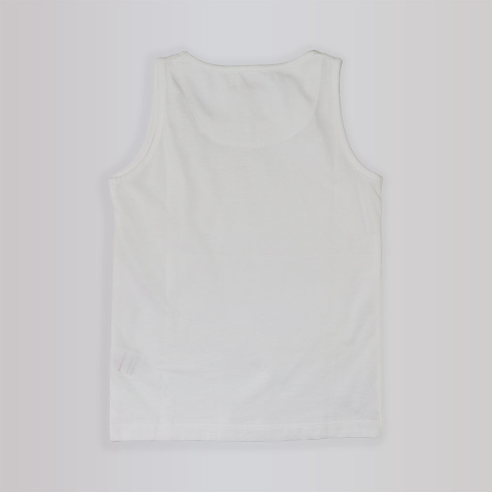 Les Enfantines White ManChot Sleeveless Vest for Toddler Boys