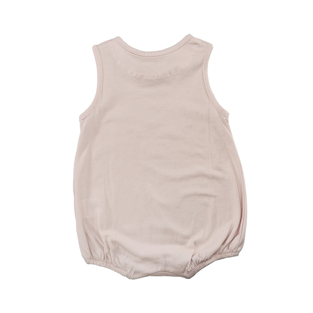 Les Enfantines Baby Girl Pink Penguin Collar Cotton Sleepsuit Romper
