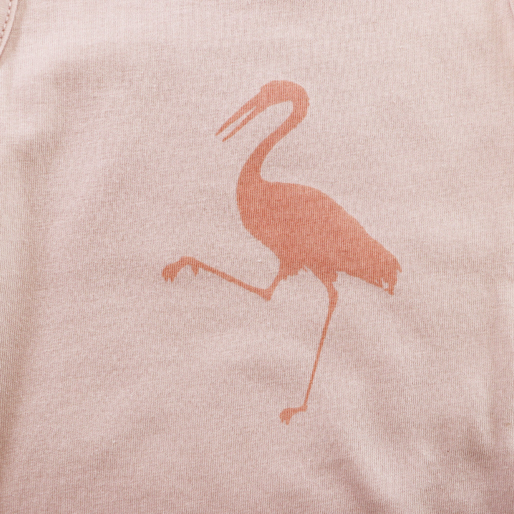 Les Enfantines Baby Girl Pink Penguin Collar Cotton Sleepsuit Romper