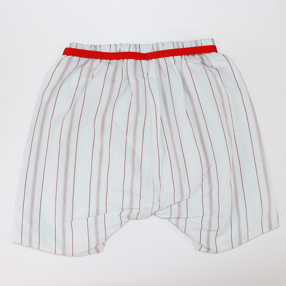 Les Enfantines Baby Toucan and Lipstick Stripe Cotton Romper