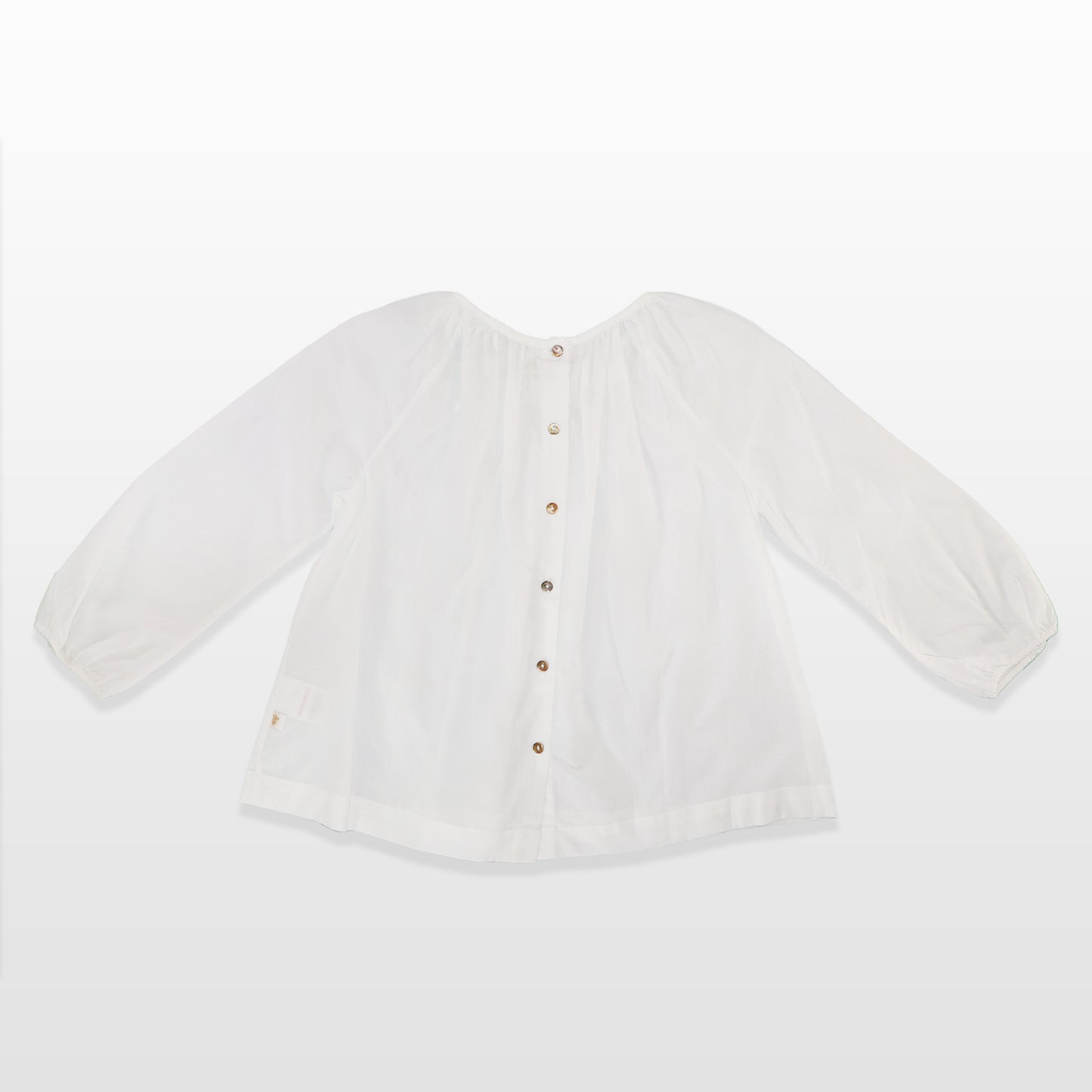 Elegant Les Enfantines White Corneille Cotton Blouse for Girls