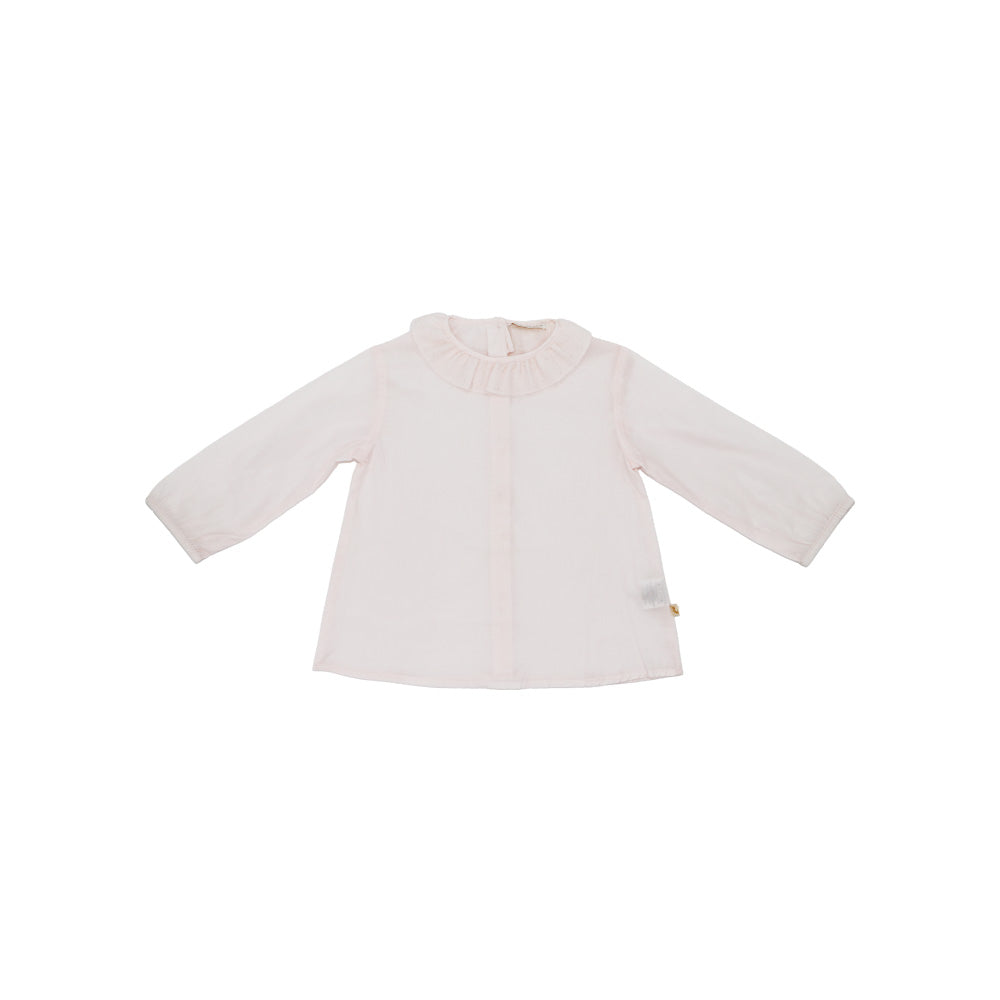 Les Enfantines Chouette Powder Pink Soft Cotton Baby Long Top