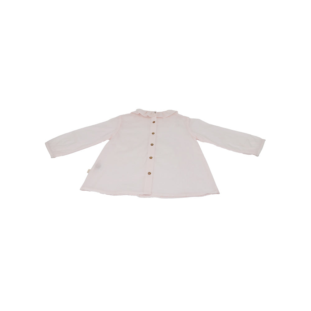 Les Enfantines Coquerelle Champagne Elegant Baby Romper with Classic Collar
