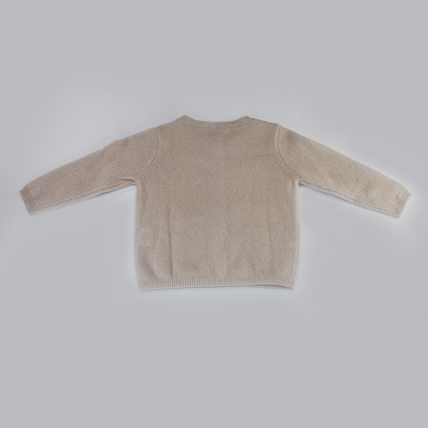 Les Enfantines Luxury Cashmere Ladybug Baby Sweater in Moon Beam