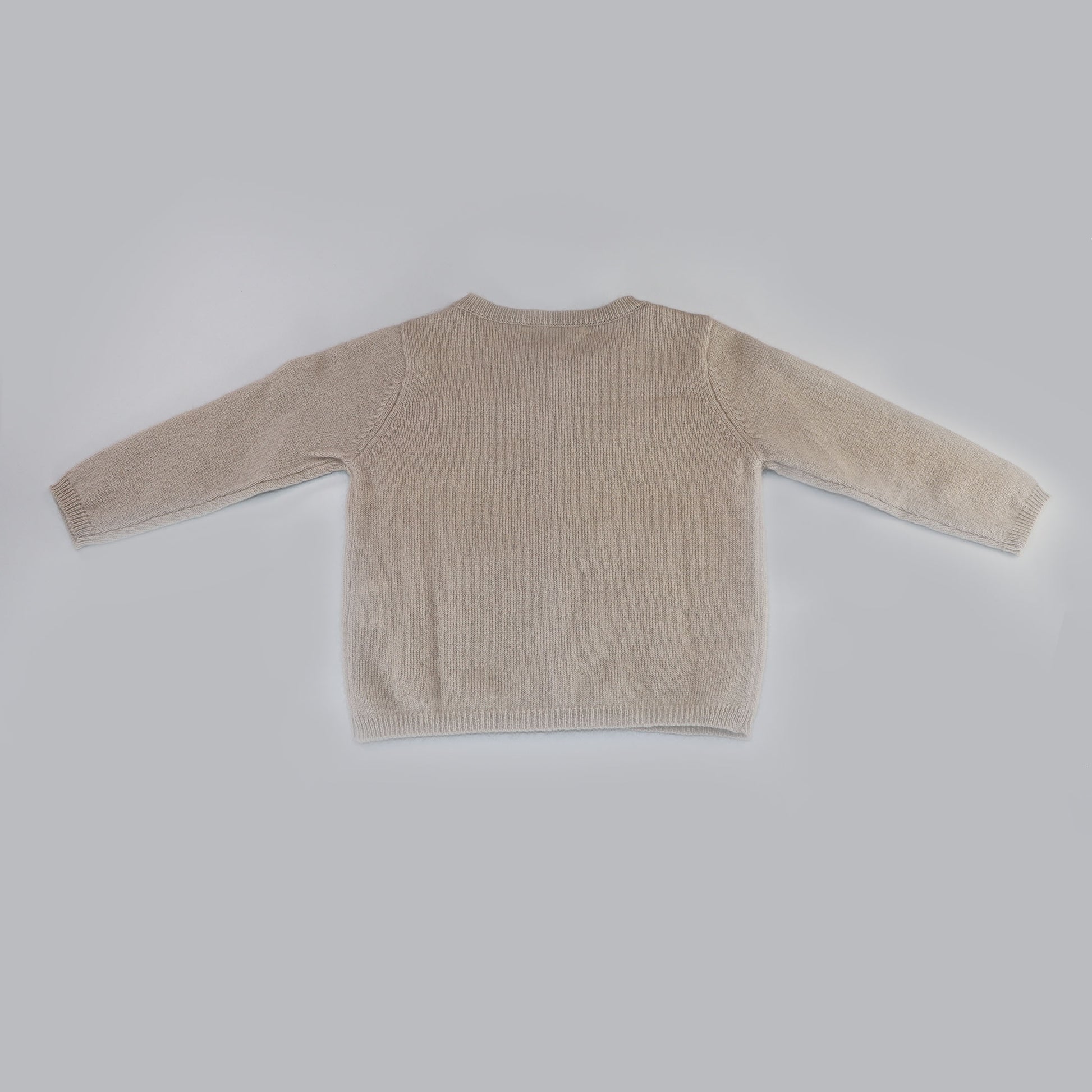 Les Enfantines Luxury Cashmere Ladybug Baby Sweater in Moon Beam
