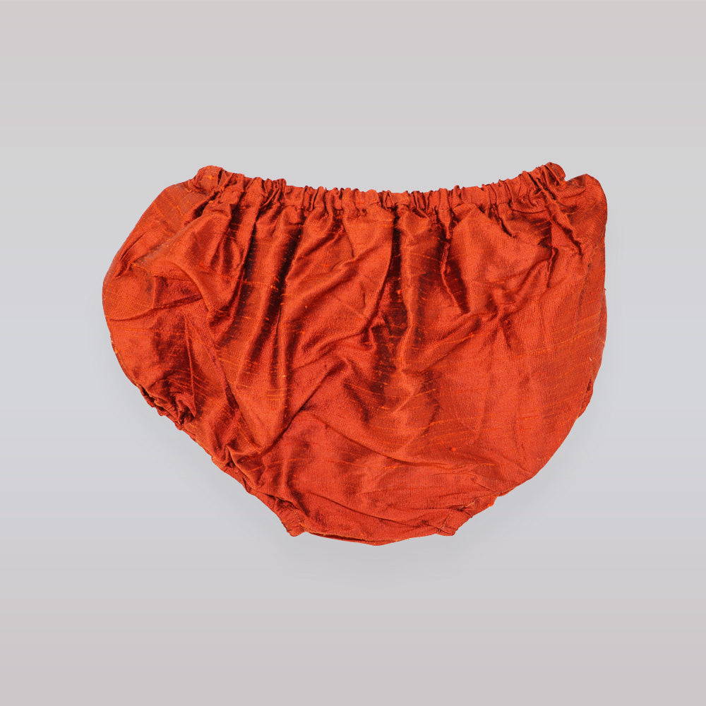 La Stupenderia Baby Boy Dark Orange and Off-White Cotton Set