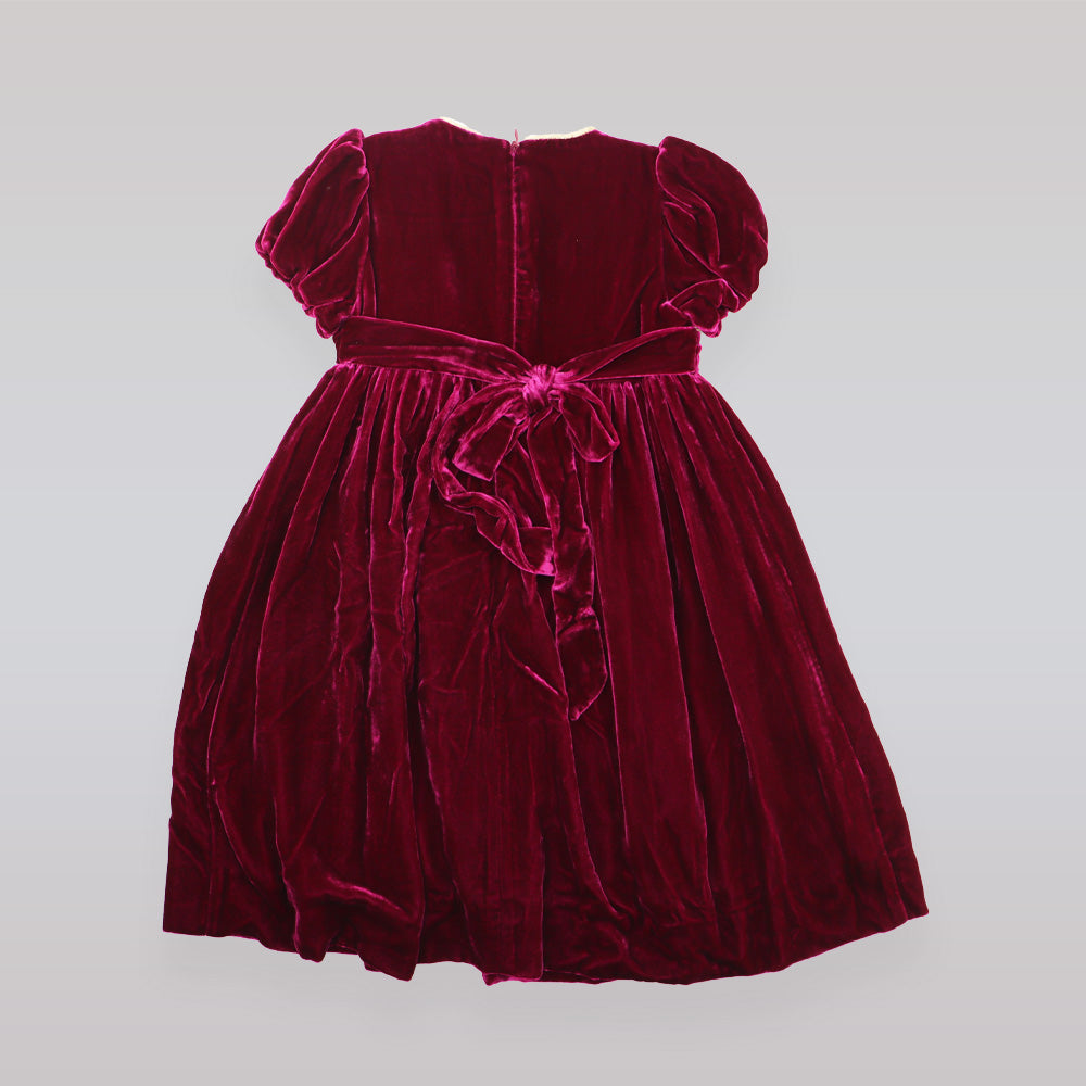 Elegant La Stupenderia Abia Dark Purple Velvet Party Dress