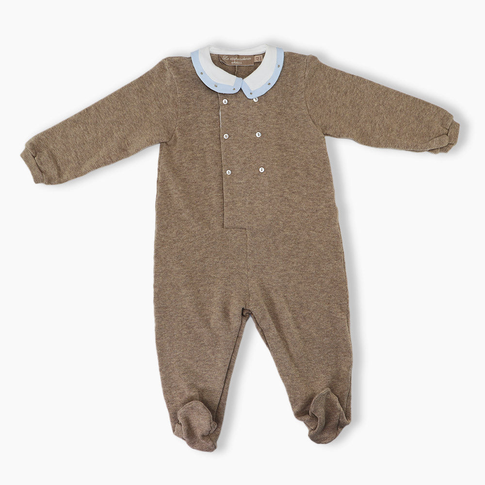 La Stupenderia Baby Blue Linen Blend Tuta Overall Jumpsuit