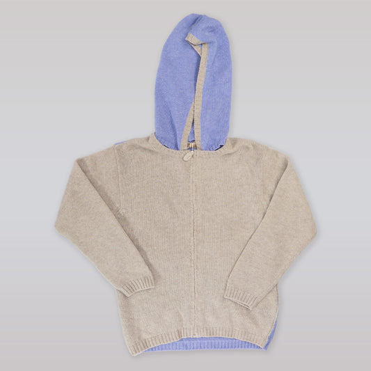 La Stupenderia Kids Luxury Knit Cardigan with Stylish Navy Trim