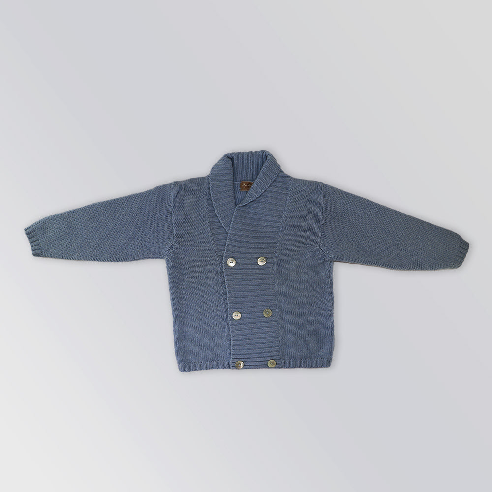 La Stupenderia Boys Light Blue Knit Cardigan Sweater