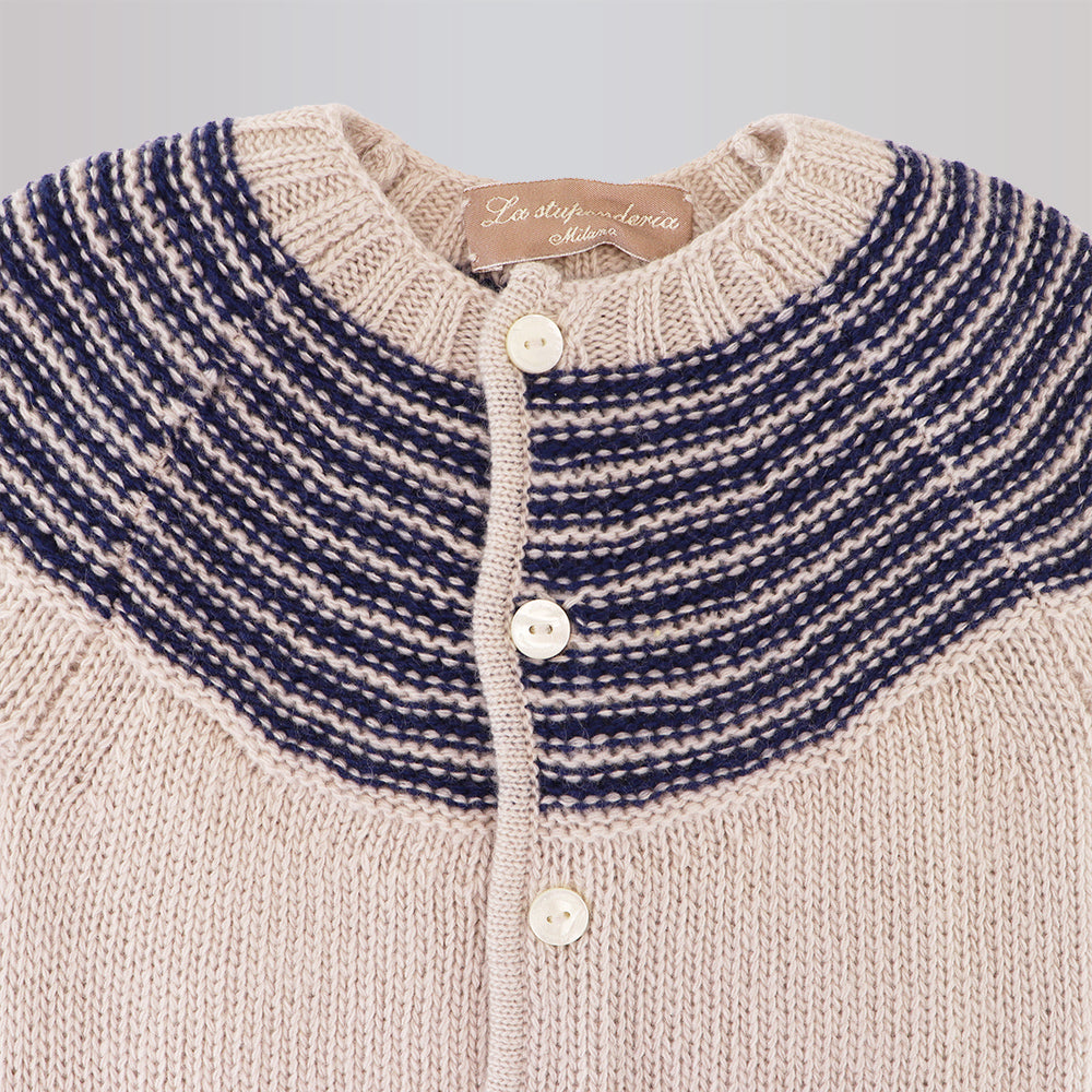 Elegant La Stupenderia Baby Girl Pink Soft Knit Ruffle Cardigan