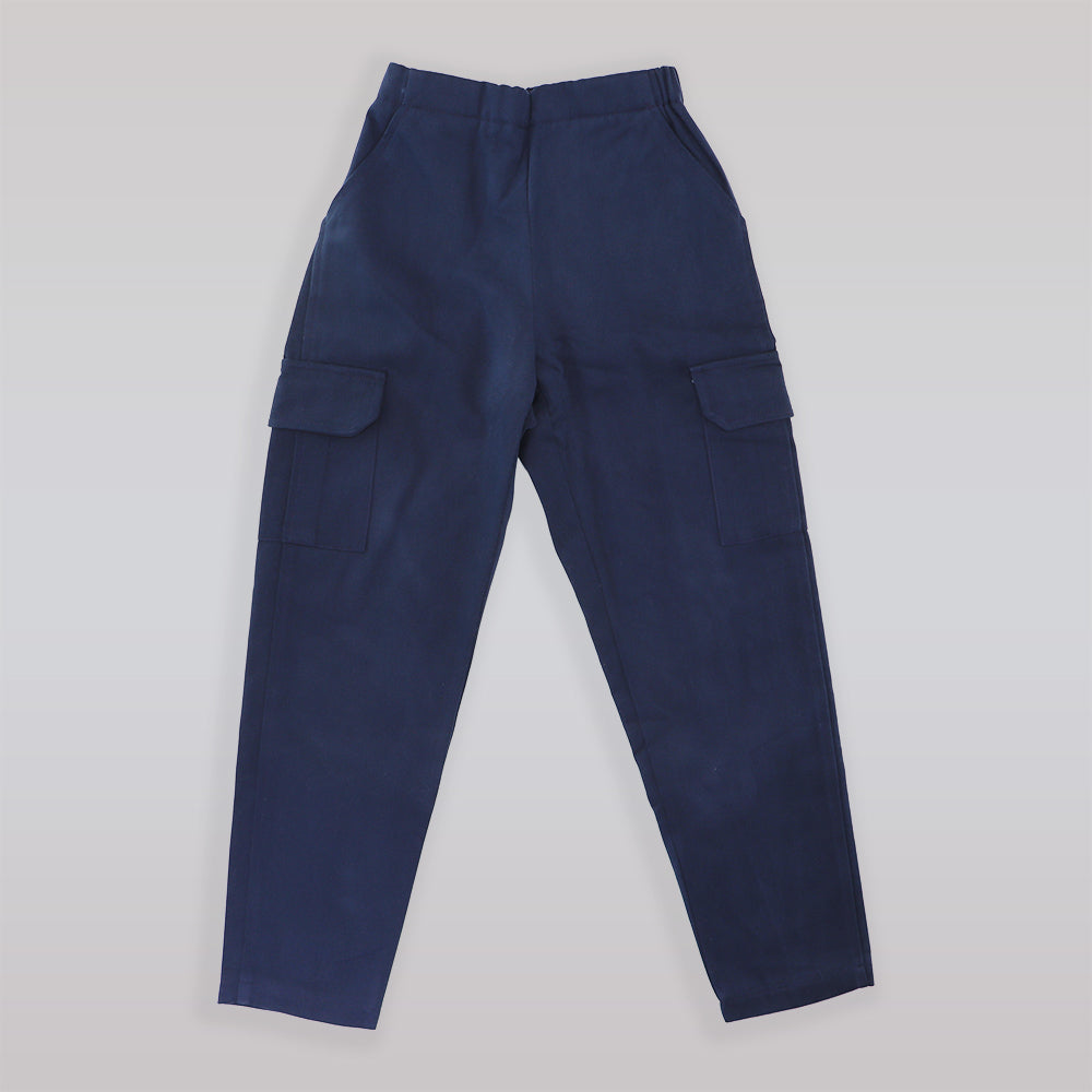 La Stupenderia Girls Elegant Navy Pano Trousers for Age 10