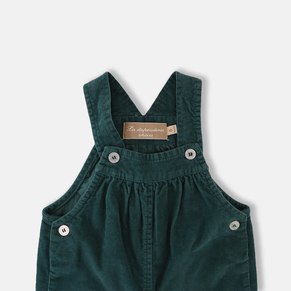 La Stupenderia Blue Cotton Salo Pette Toddler Boy Dungarees