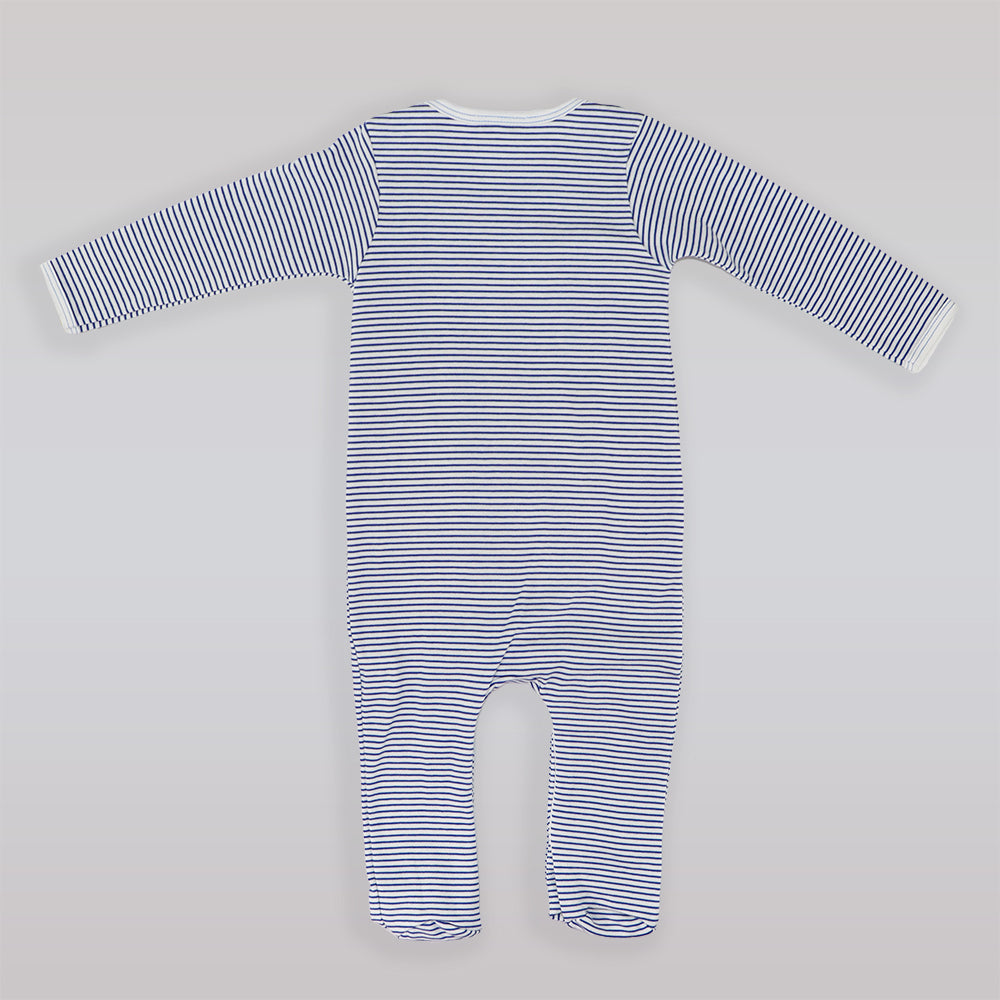Magnolia Baby Flying A Applique Light Blue Cotton Footie
