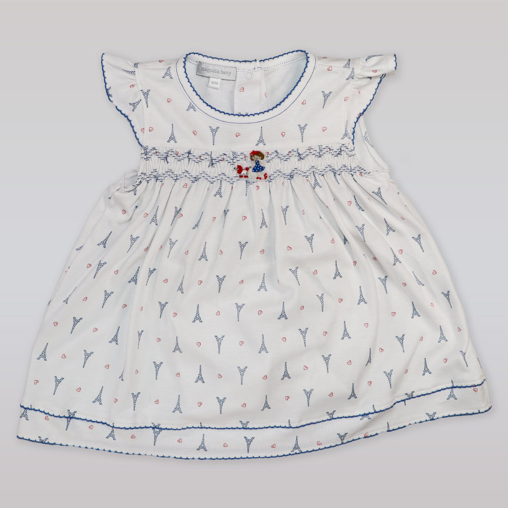 Magnolia Baby Mon Cherie White Smocked Footie For Infants