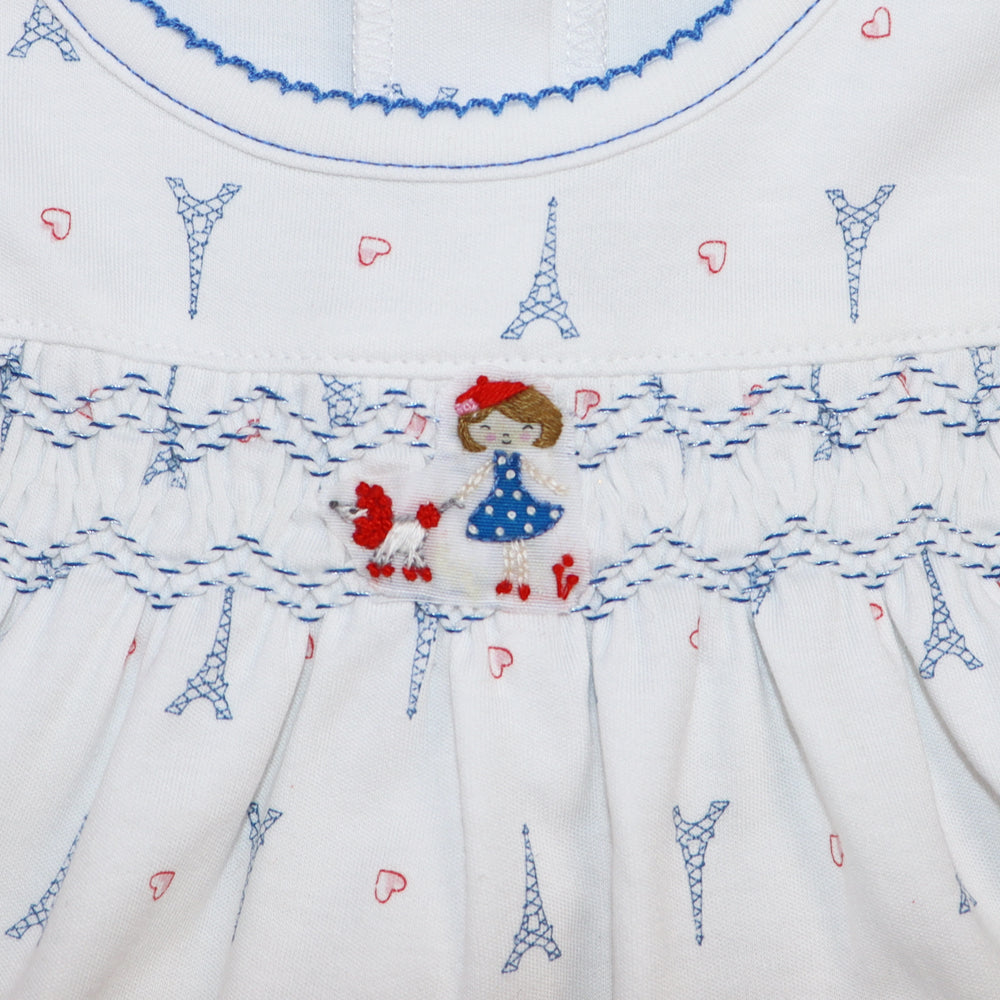 Magnolia Baby Mon Cherie White Smocked Footie For Infants