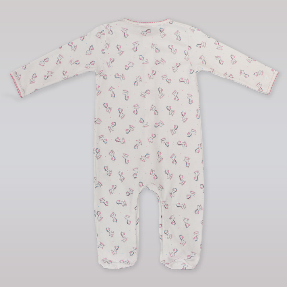 Magnolia Baby Soft Pima Cotton Zany Zebra Print Footie