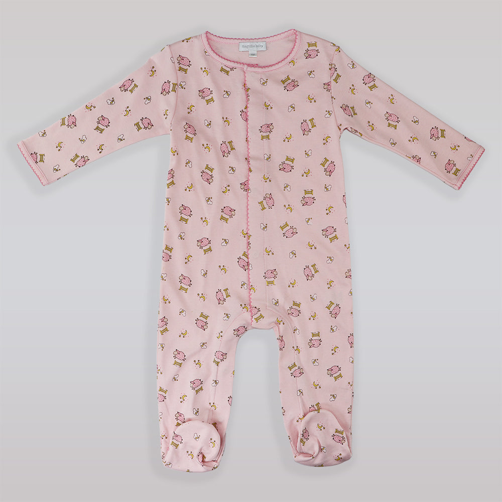 Magnolia Baby Counting Sheep Soft Pima Cotton Infant Footie