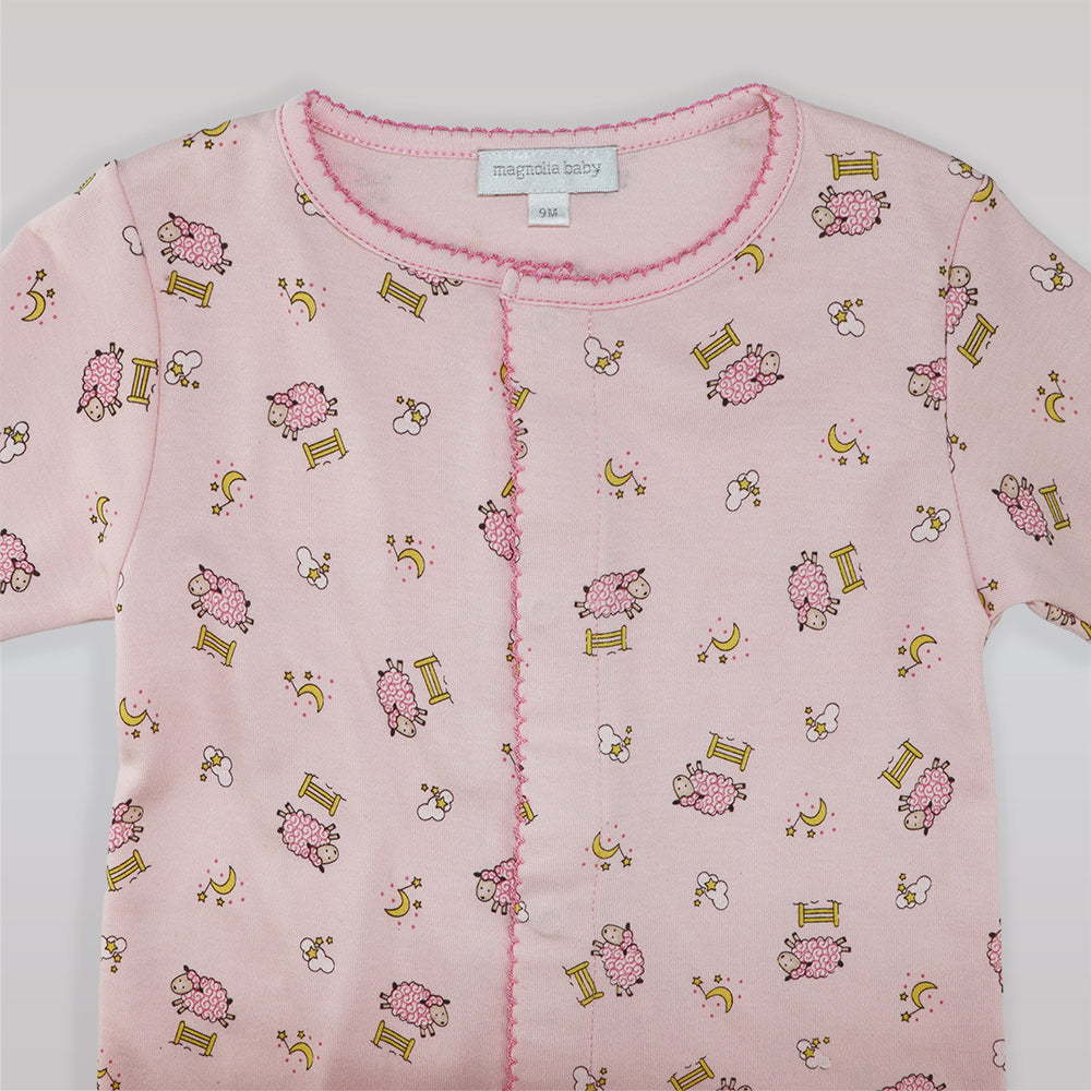 Magnolia Baby Counting Sheep Soft Pima Cotton Infant Footie