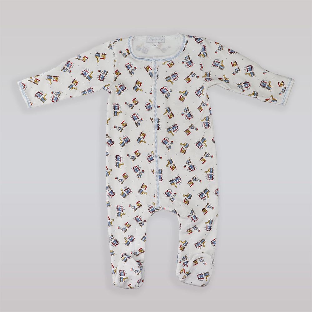 Magnolia Baby Griers Choo Print Cotton Footie Baby Pajamas