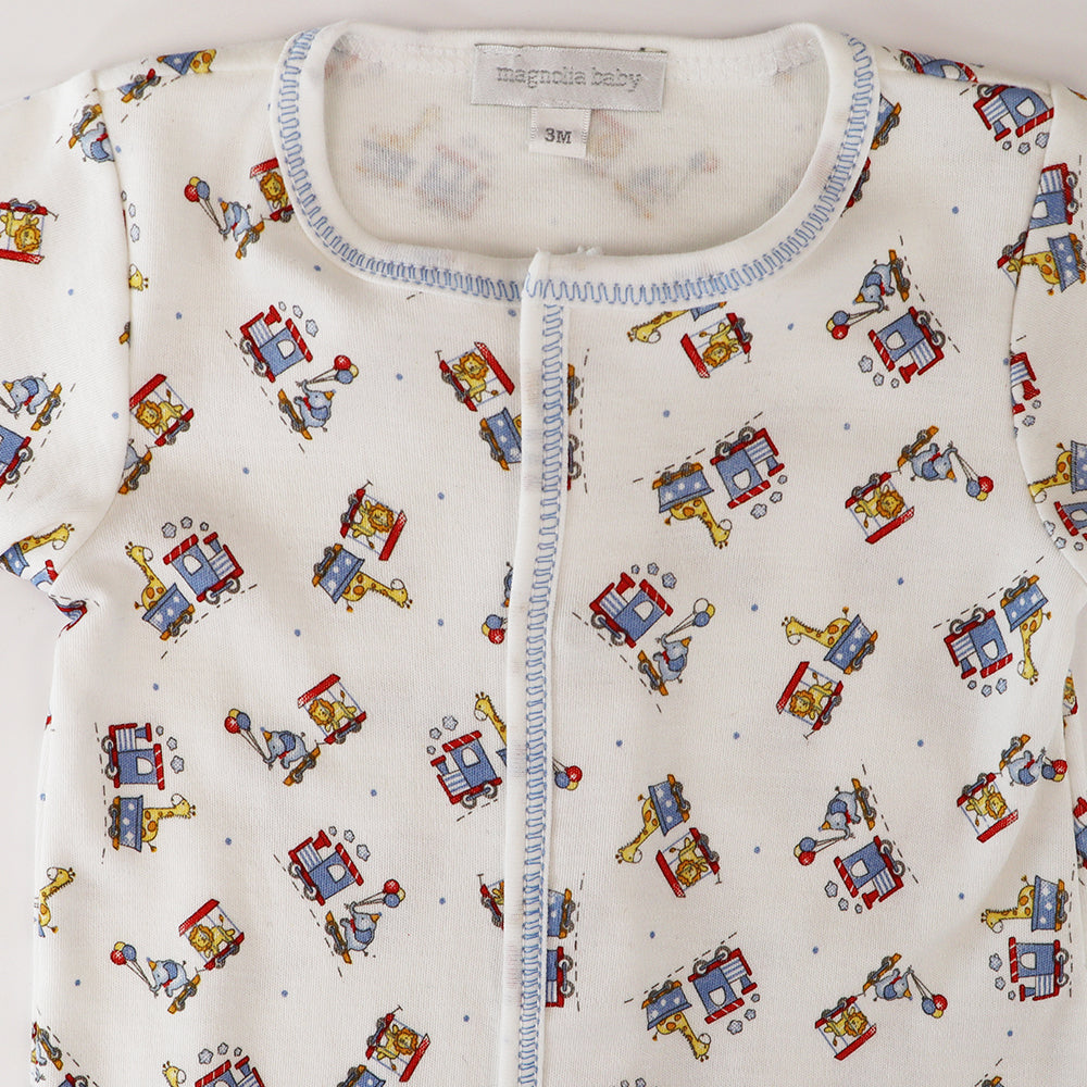 Magnolia Baby Griers Choo Print Cotton Footie Baby Pajamas