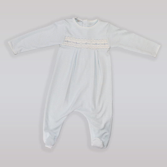 Magnolia Baby Elegant Striped Smocked Footie Pajamas for Infants