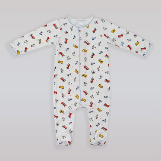 Magnolia Baby Emergency Print Pima Cotton Soft Baby Footie Sleepsuit