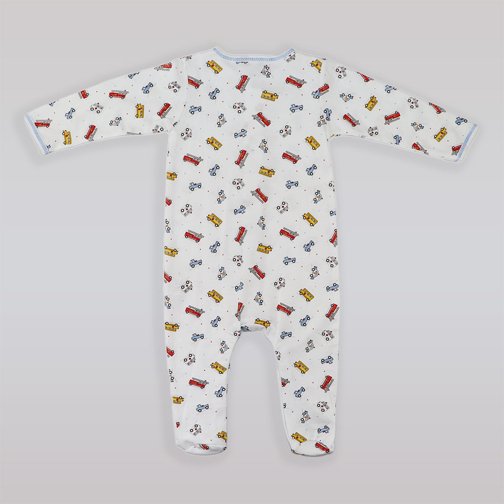 Magnolia Baby Emergency Print Pima Cotton Soft Baby Footie Sleepsuit