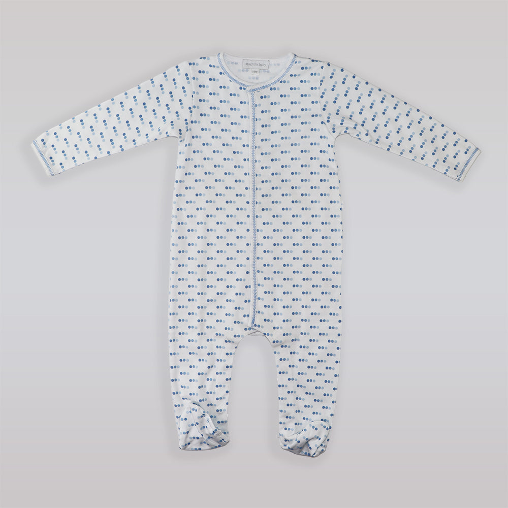 Magnolia Baby Soft Pima Cotton Three Dots Printed Footie Sleepsuit