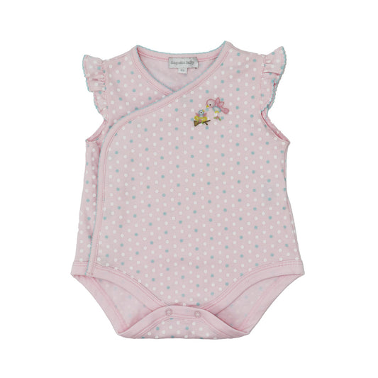 Magnolia Baby Little Birds Pink Pima Cotton Baby Footie