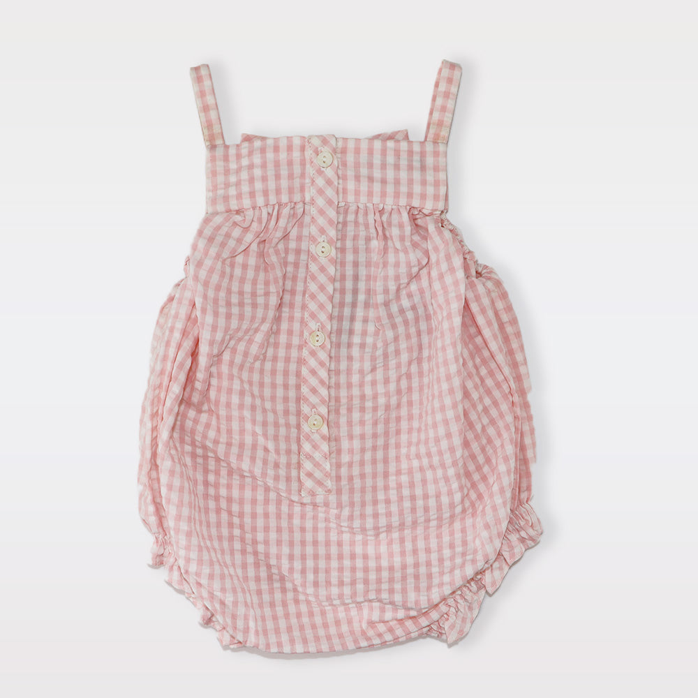 Nanos Baby Soft Cotton Checkered Mameluco Romper for Infants