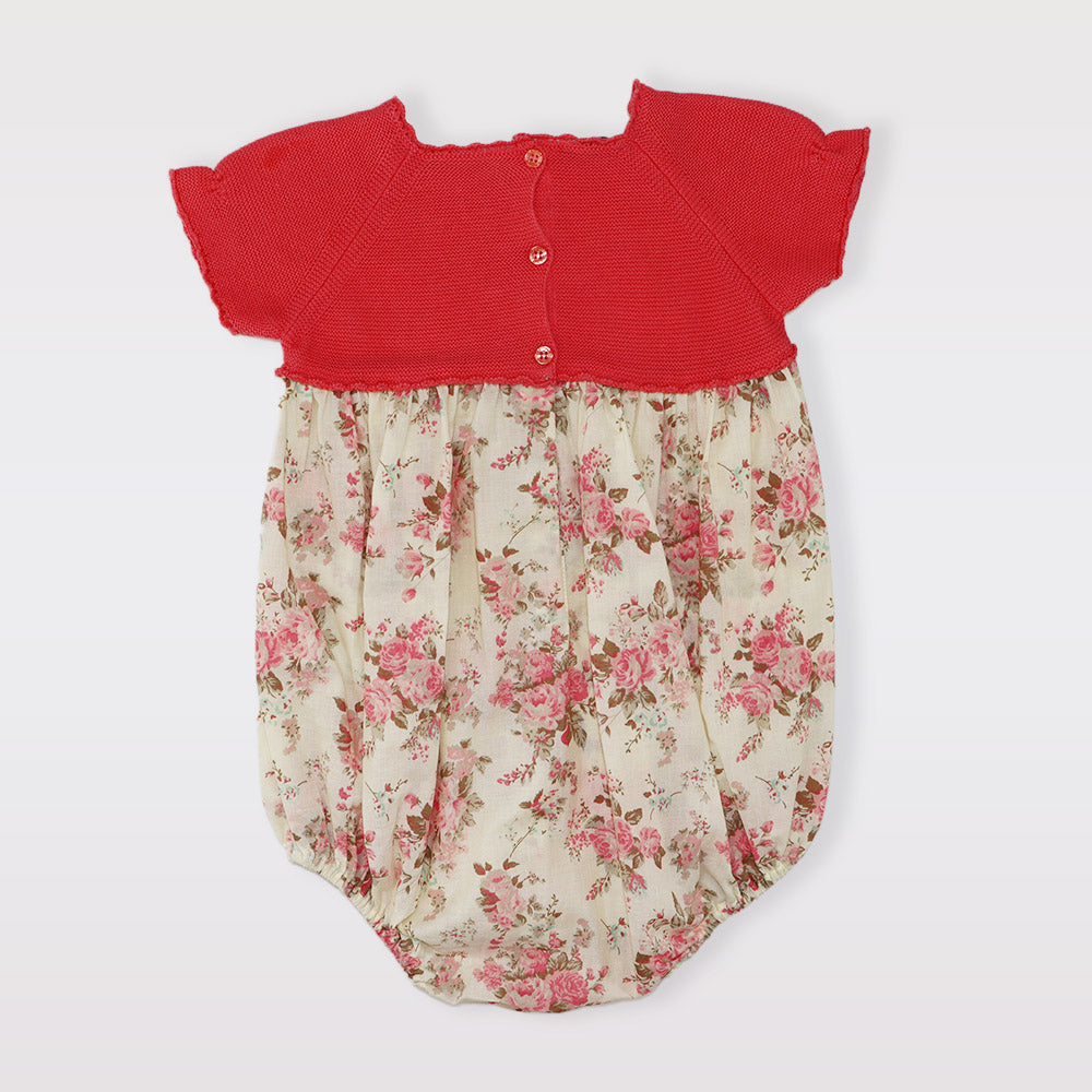 Nanos Baby Soft Pink Knit Romper Mameluco for 18 Months