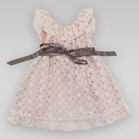 Nanos Baby Mini Sleeveless Floral Print Cotton Baby Dress