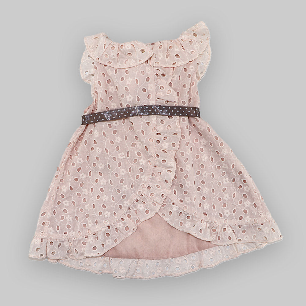 Nanos Baby Mini Sleeveless Floral Print Cotton Baby Dress