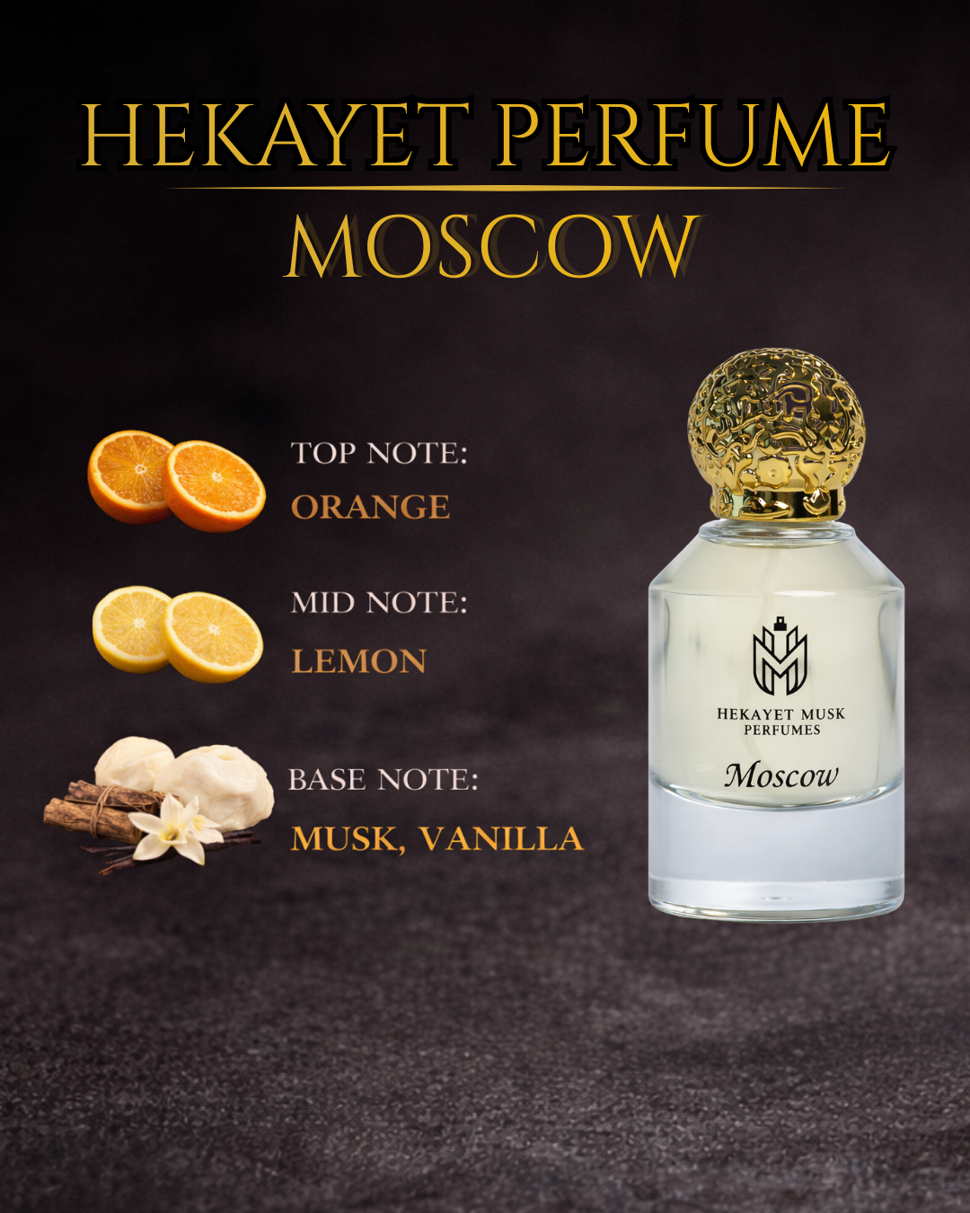 Hekayet Moscow Eau de Parfum 80ml – Citrus Musk Vanilla Unisex Perfume | Long Lasting Fresh Luxury Fragrance