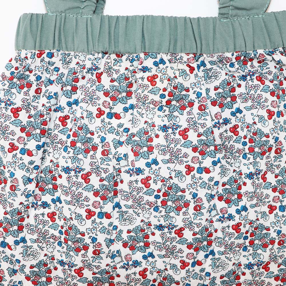 Mi Pequeno Lucas Ibiza Wing Shirt with Cherry Flower Pattern