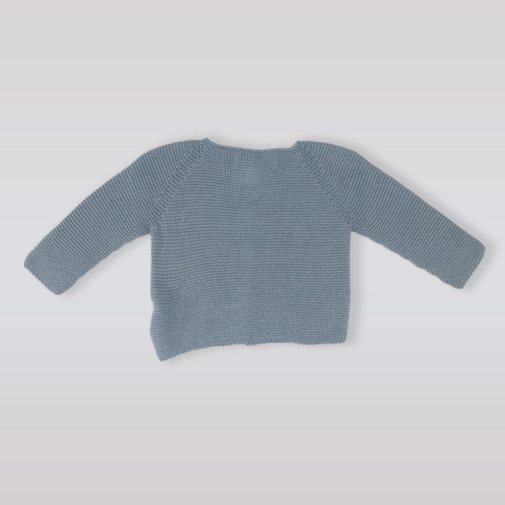 Mi Pequeno Lucas Blue Tirol Knit Cardigan for Baby Infants