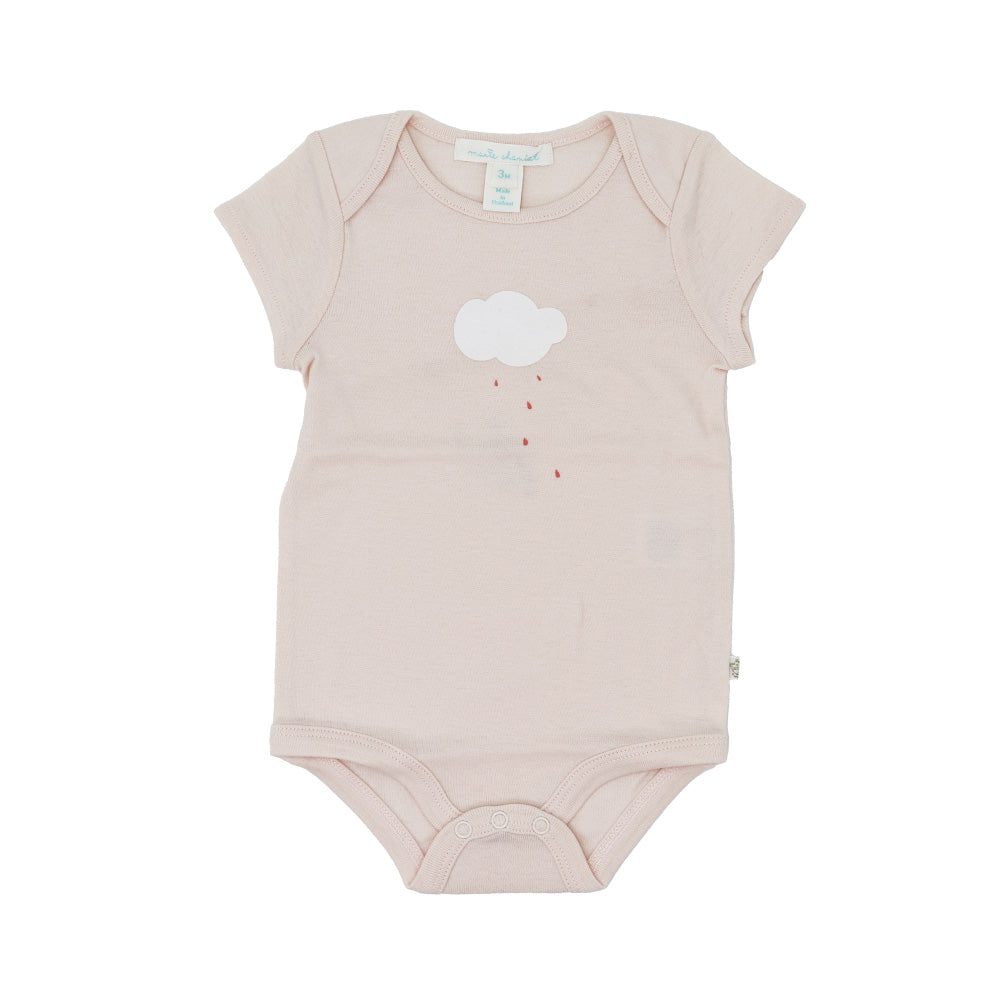 Marie Chantal Soft Cotton Cloud Print Short Sleeve Body Suits