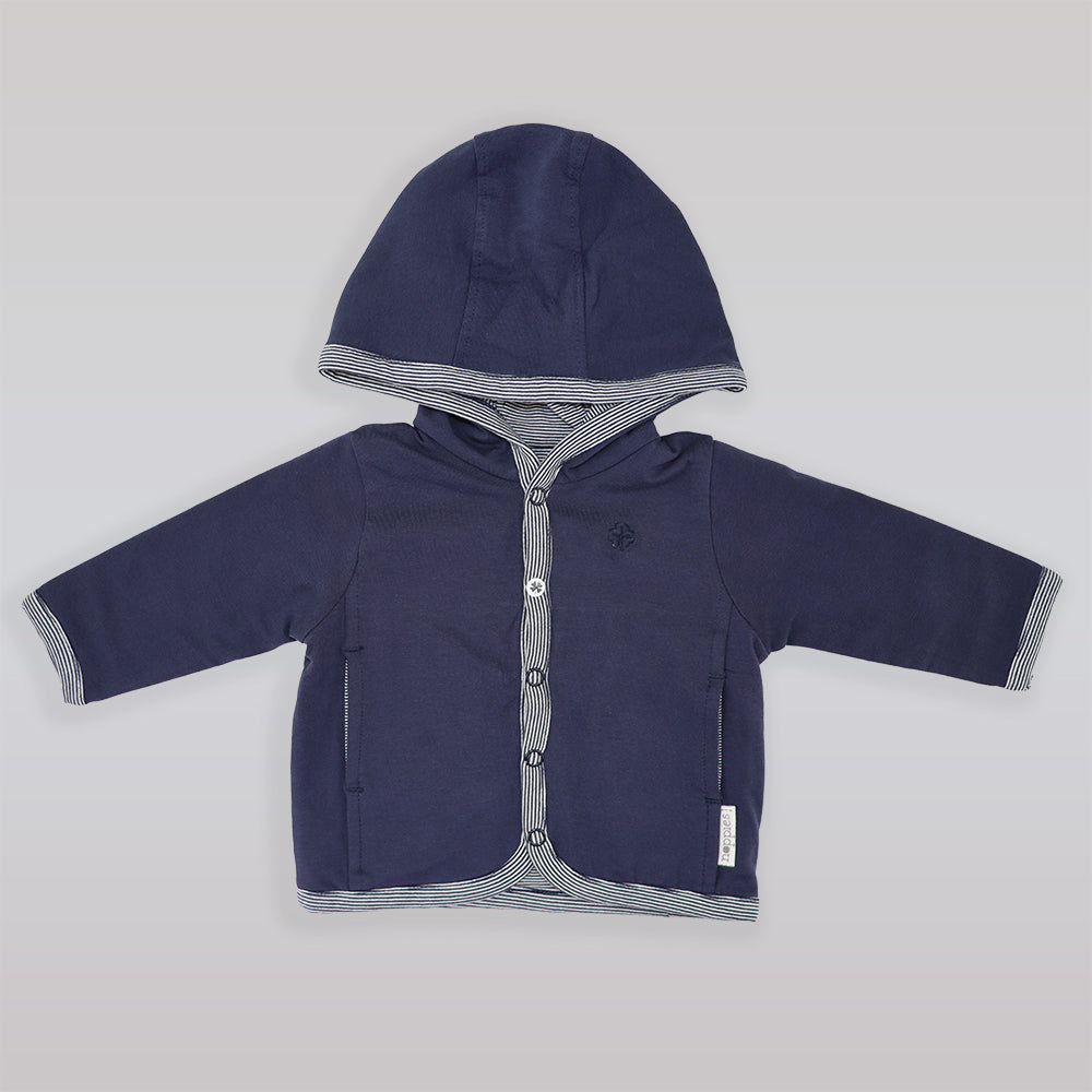 Noppies Baby Navy Blue Soft Cotton Graphic Printed T-Shirt