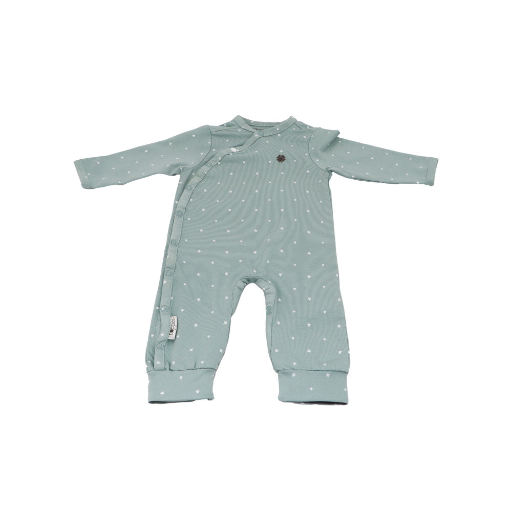 Noppies Baby Soft Cotton Grey Mint Long Sleeve Comfortable Romper