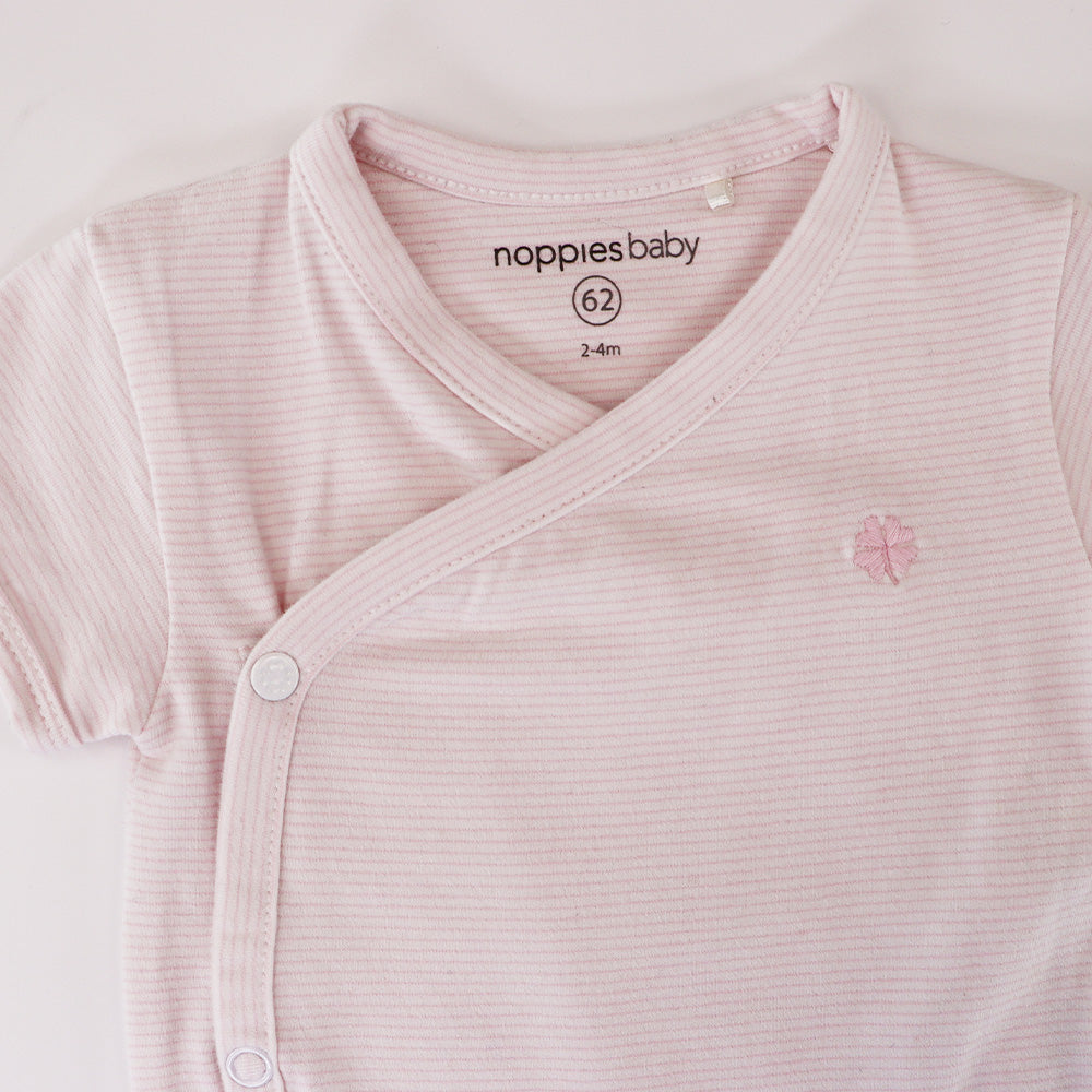 Noppies Baby Light Rose Cotton Romper for Infants 2-4 Months