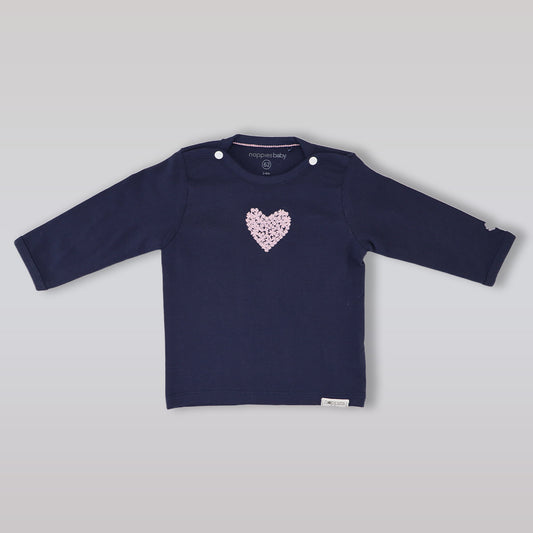 Soft Noppies Baby Navy Blue Cotton Comfort Fit Bodysuit