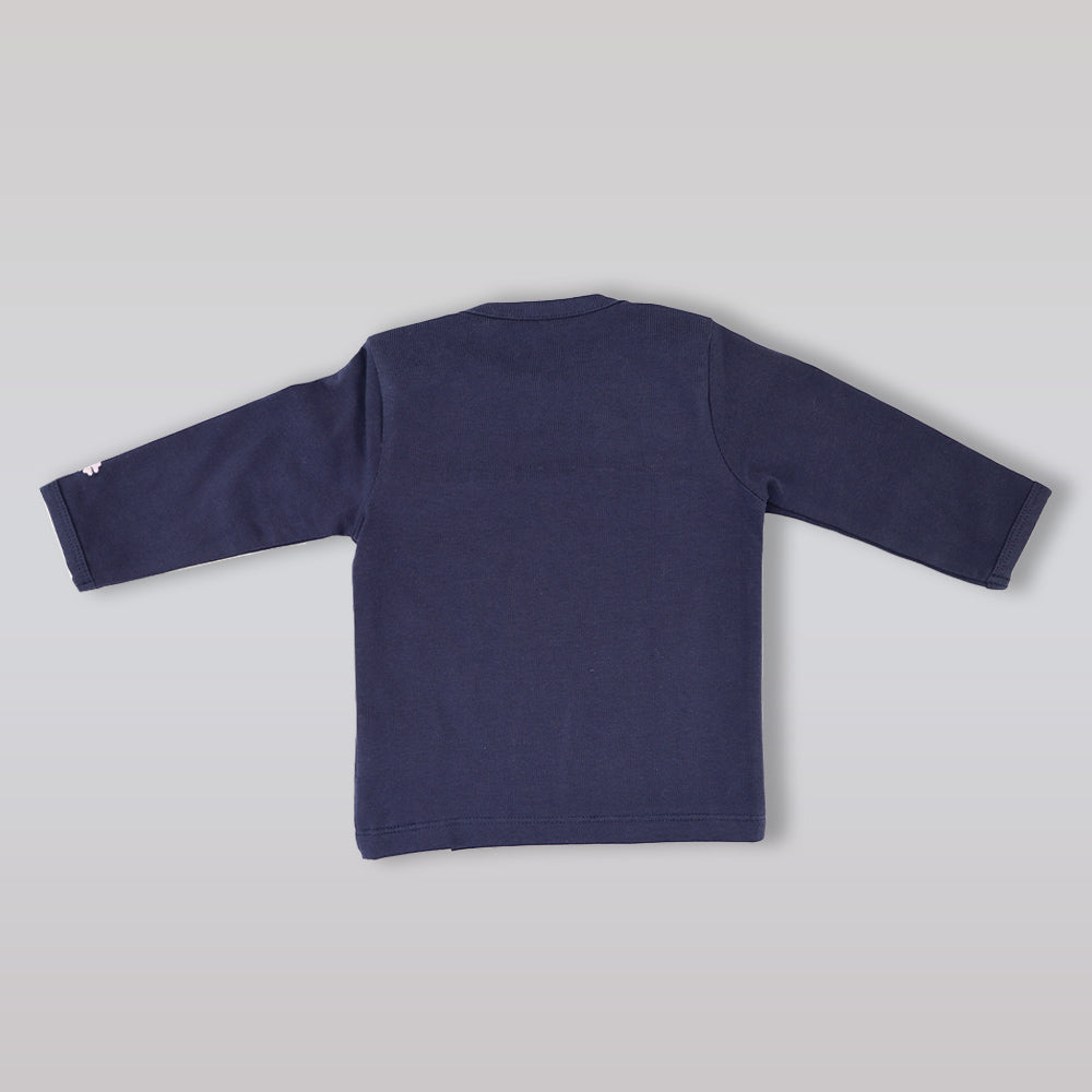 Soft Noppies Baby Navy Blue Cotton Comfort Fit Bodysuit