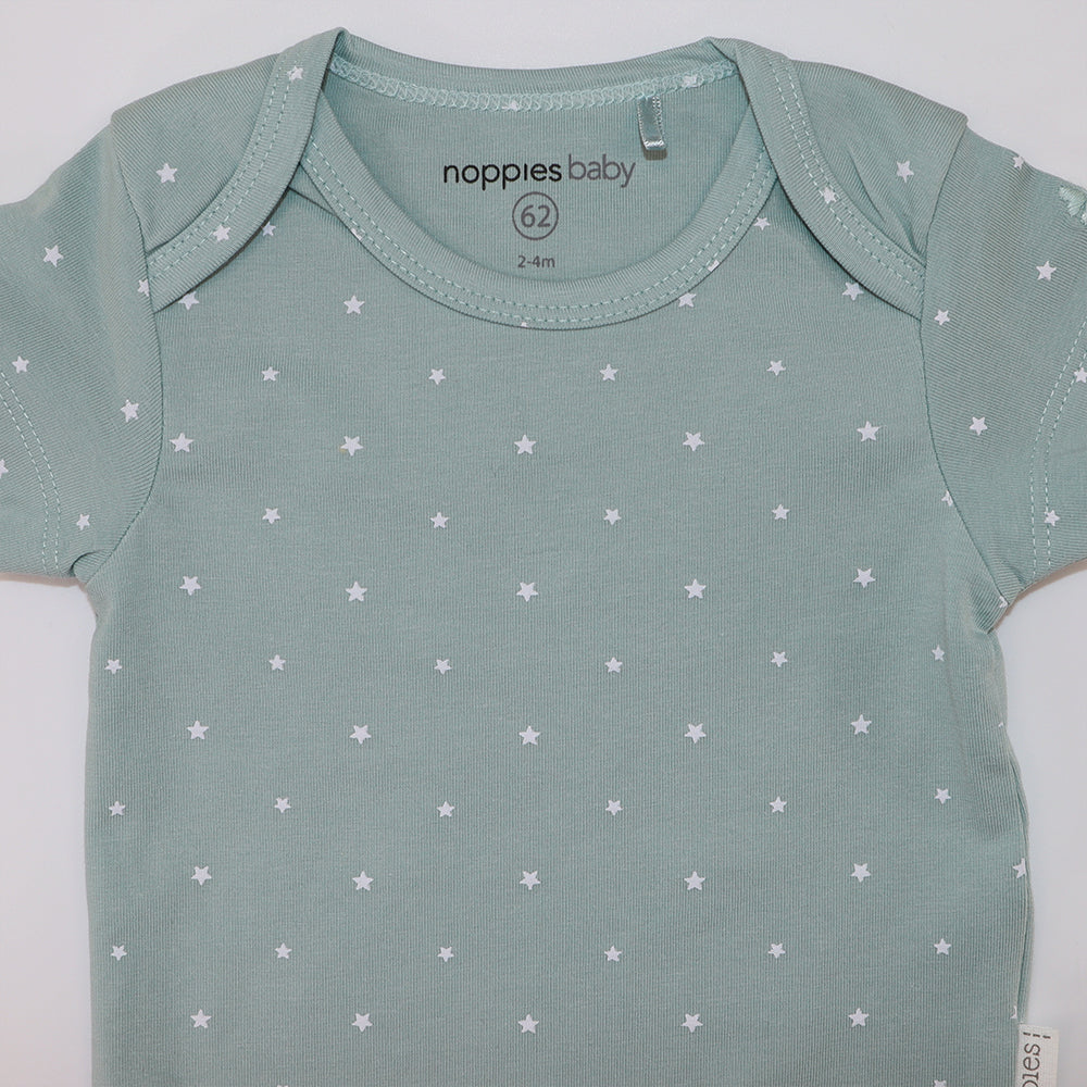 Magnolia Baby Grey Mint Cotton Footie Pajamas for Infants