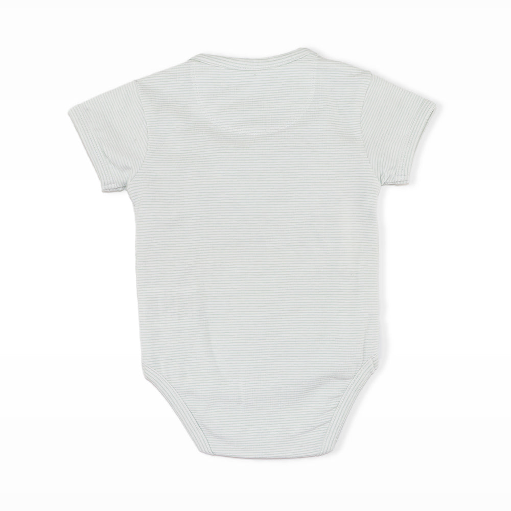 Noppies Baby Grey Mint Long Sleeve Soft Cotton Newborn Romper