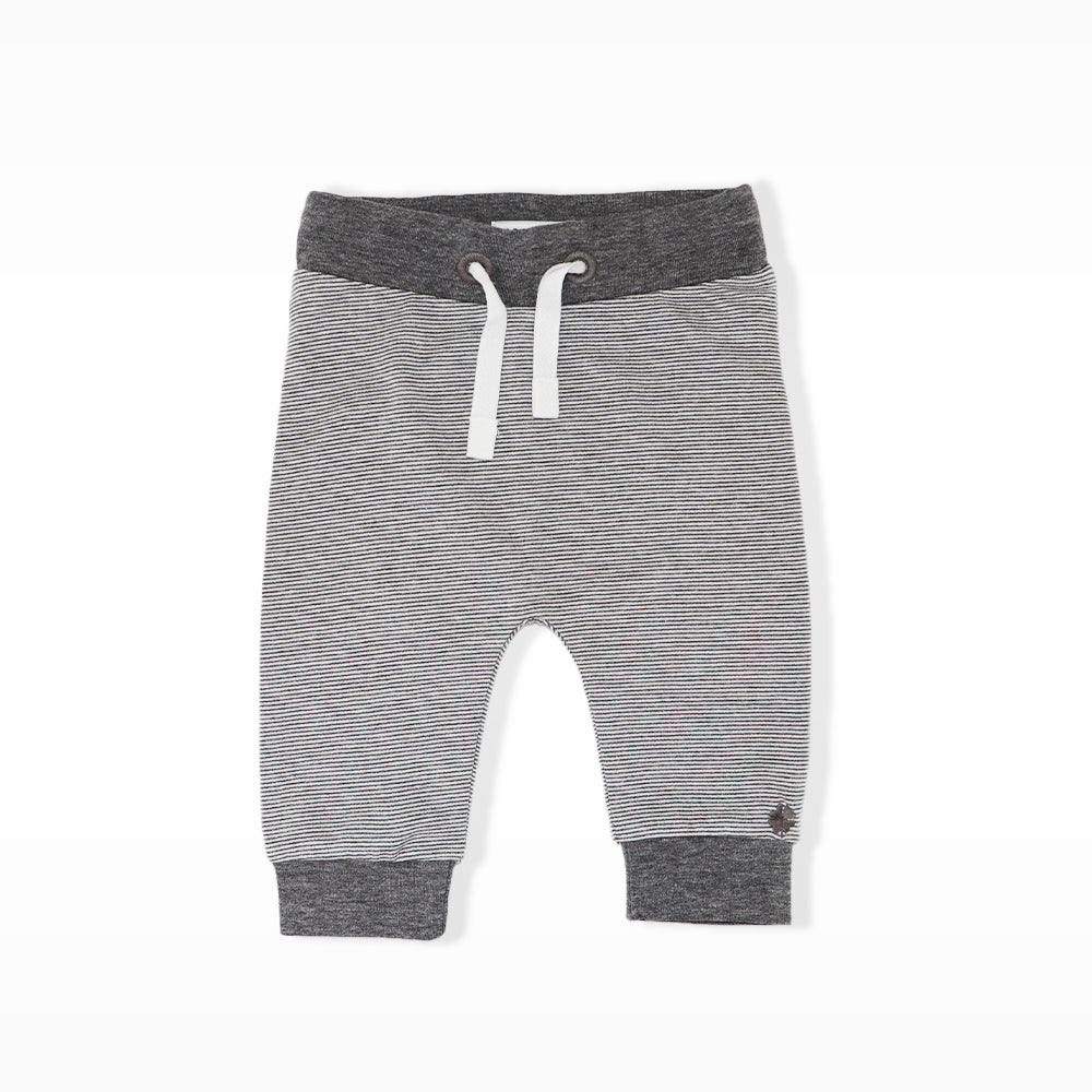 Noppies Baby Anthracite Grey Soft Cotton Blend Infant Leggings
