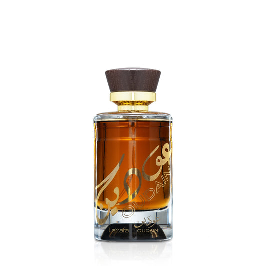 Lattafa Oudain Eau De Parfum Spray Saffron and Warm Caramel