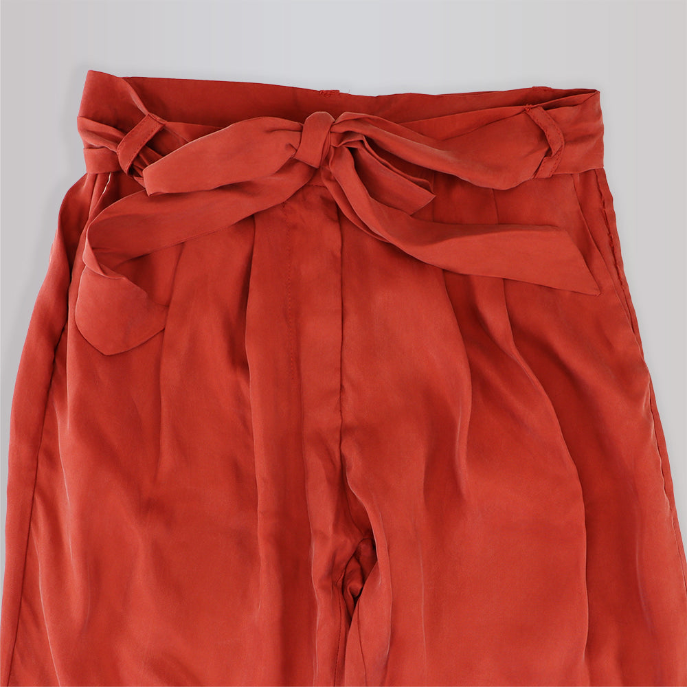 Pale Cloud Jina Rust Silk Trousers for Girls Age 10
