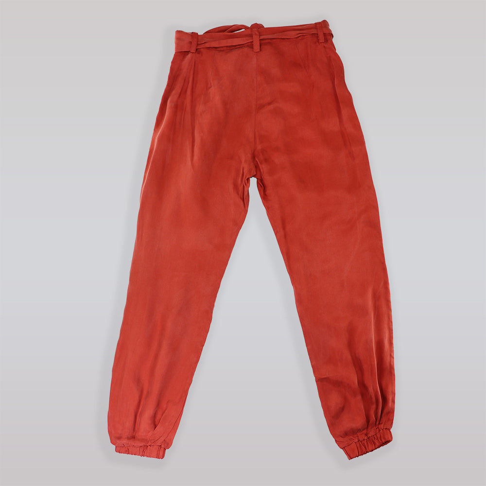 Pale Cloud Jina Rust Silk Trousers for Girls Age 10